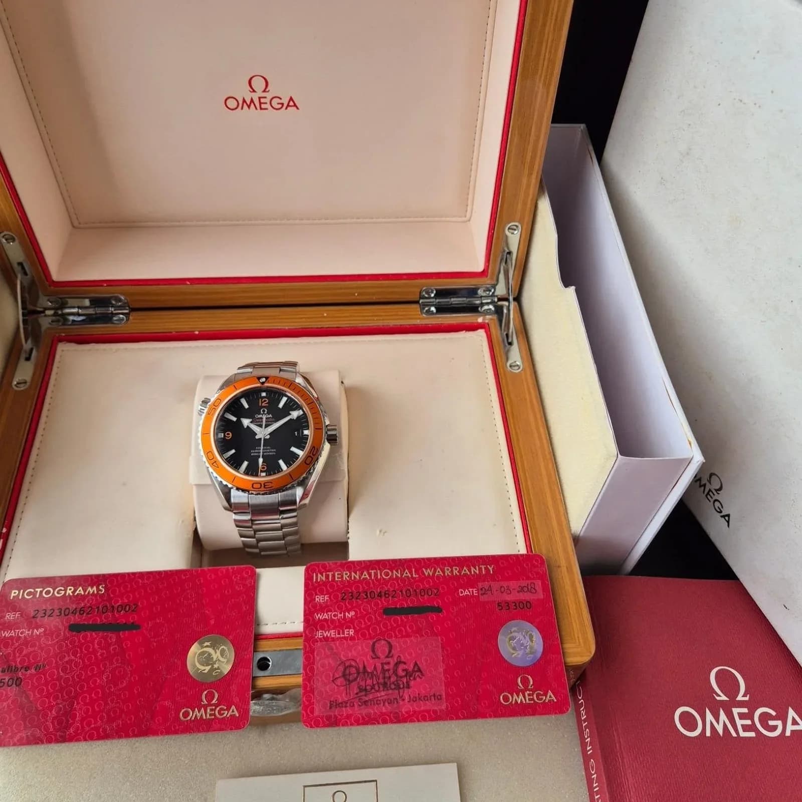 Thumb Seamaster Planet Ocean 600M Co-Axial 45.5 Stainless Steel / Orange / Bracelet
