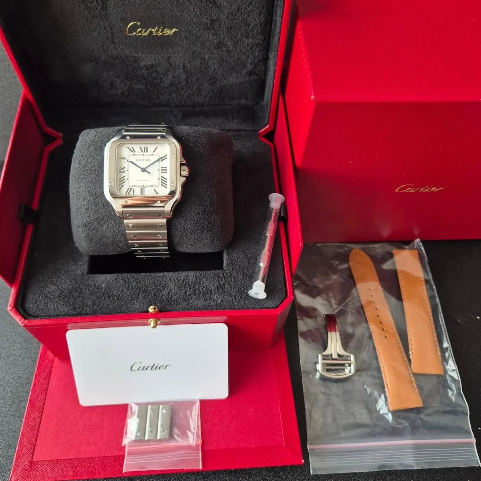 Thumb Santos White Dial Large