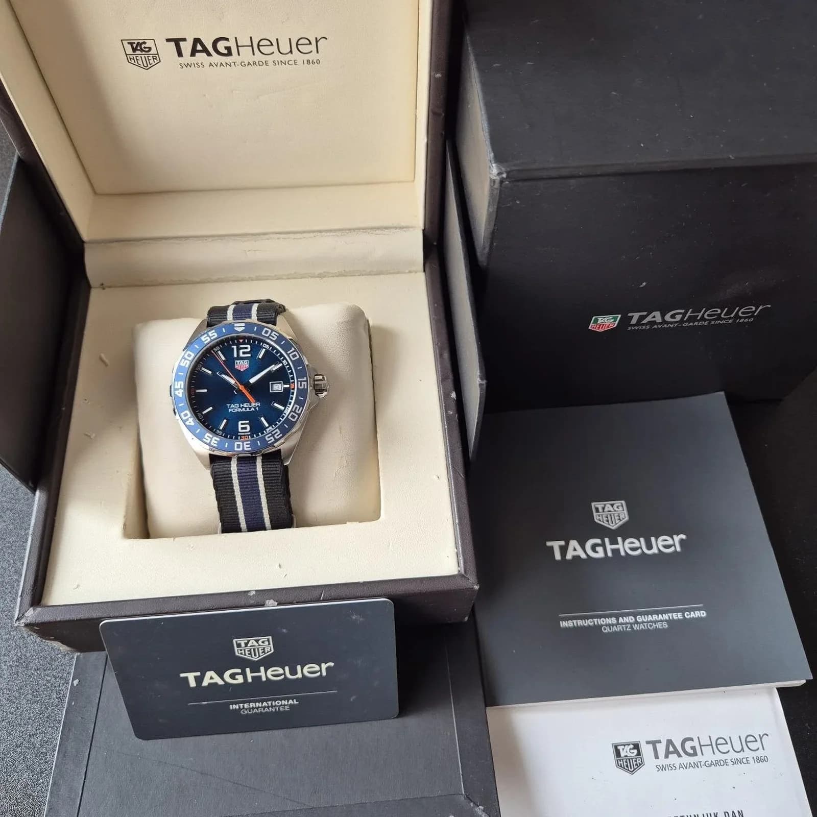 Thumb Formula 1 Quartz 43 Stainless Steel / Blue / NATO