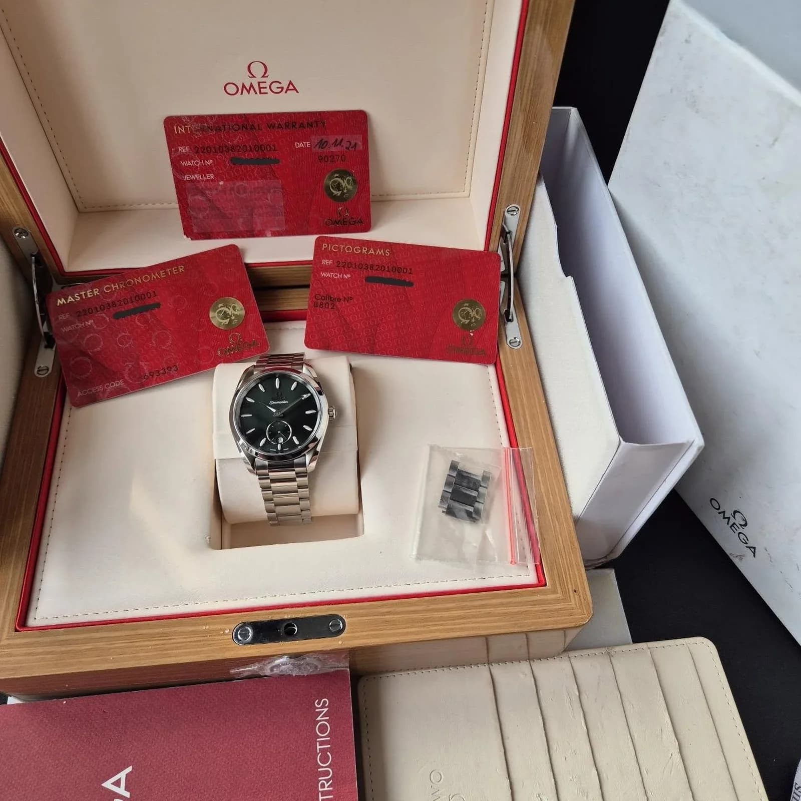 Thumb Seamaster Aqua Terra 150M Master Chronometer Small Seconds 38 Stainless Steel / Green / Bracelet