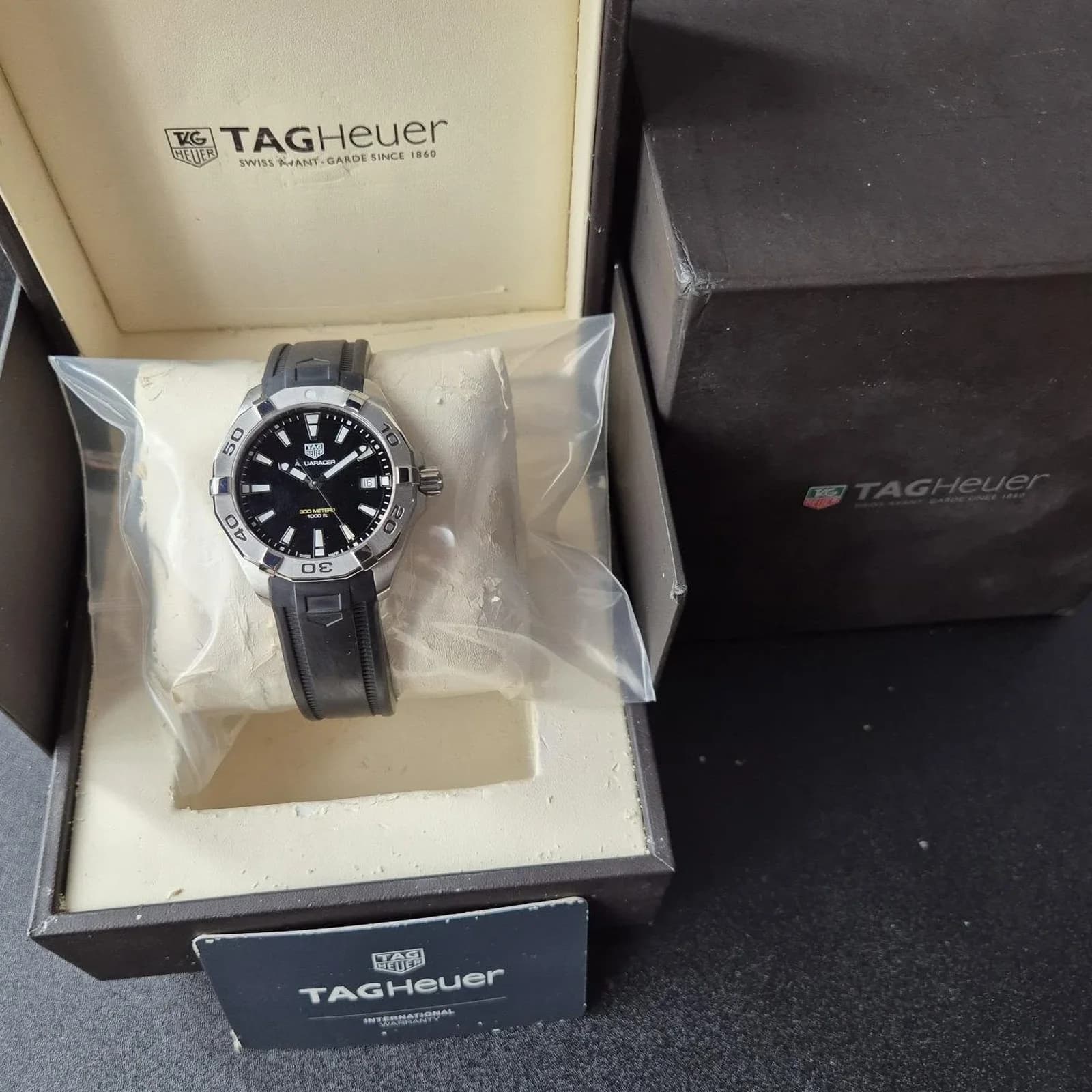 Thumb Aquaracer Quartz 300M 41 Stainless Steel / Black / Rubber