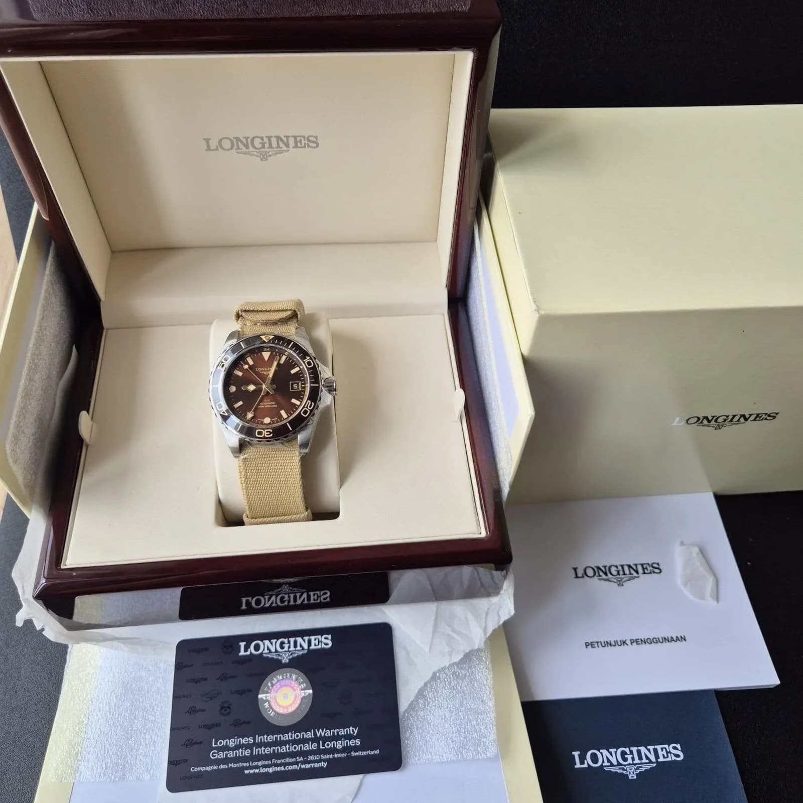 Thumb Hydroconquest GMT 41 Stainless Steel / Brown / NATO