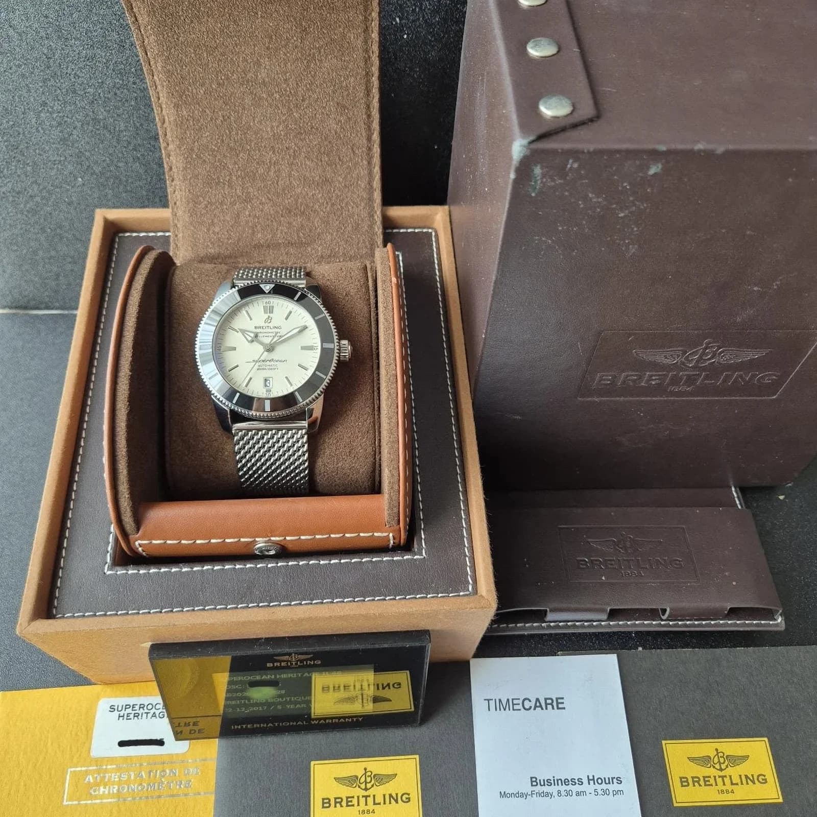 Thumb Superocean Heritage II 46 Stainless Steel / Black / Silver / Bracelet
