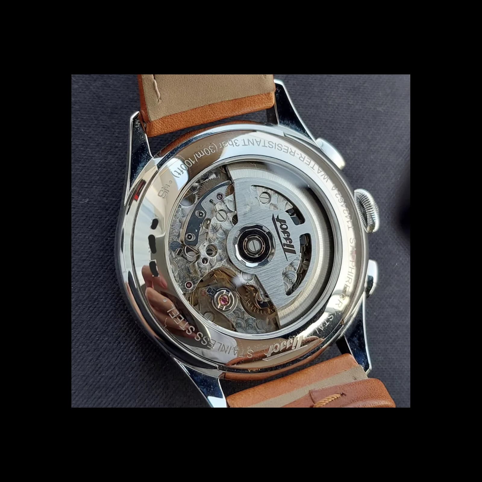 Thumb Telemeter 1938 Chronograph Stainless Steel / Black