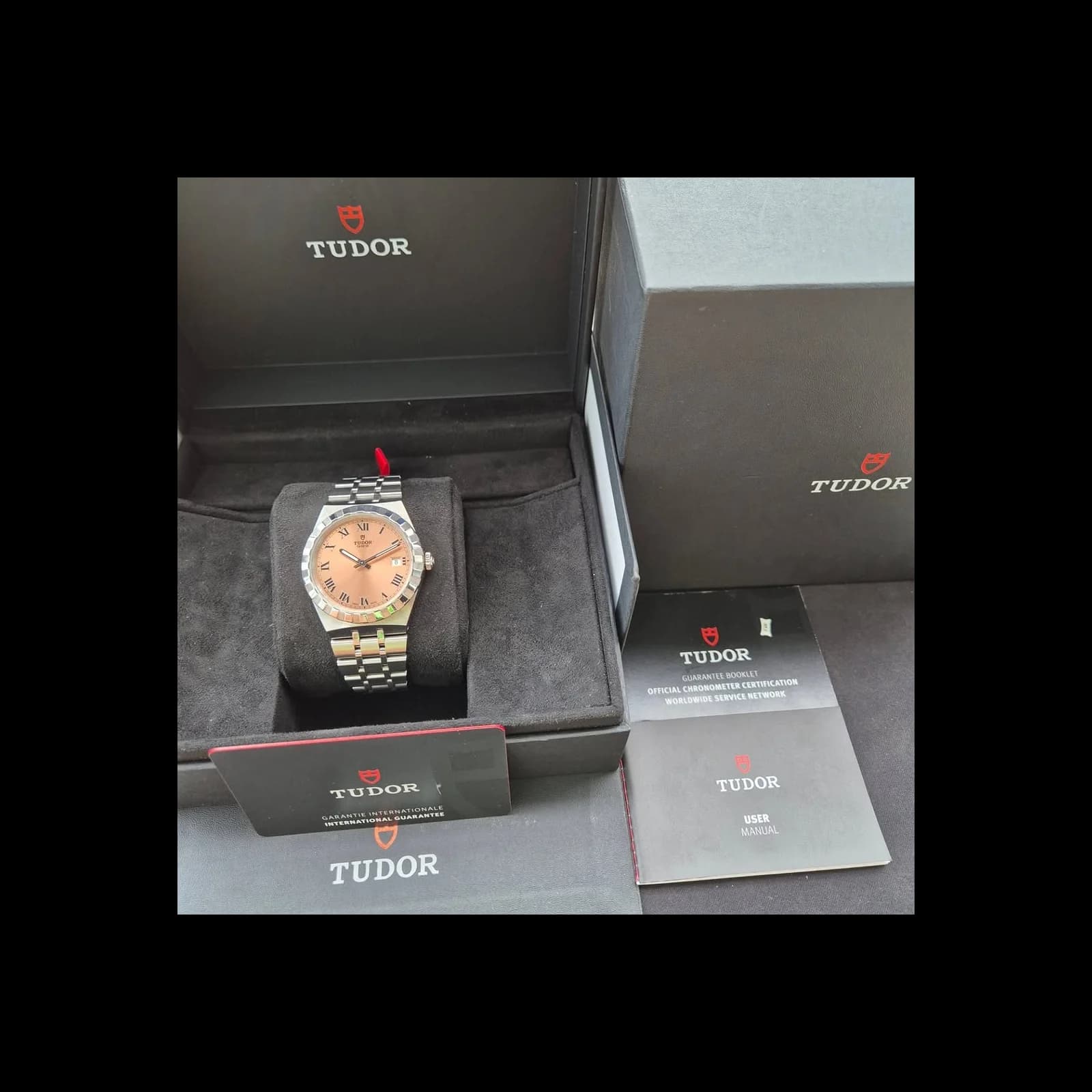 Thumb Royal Date 38 Stainless Steel / Salmon - Roman