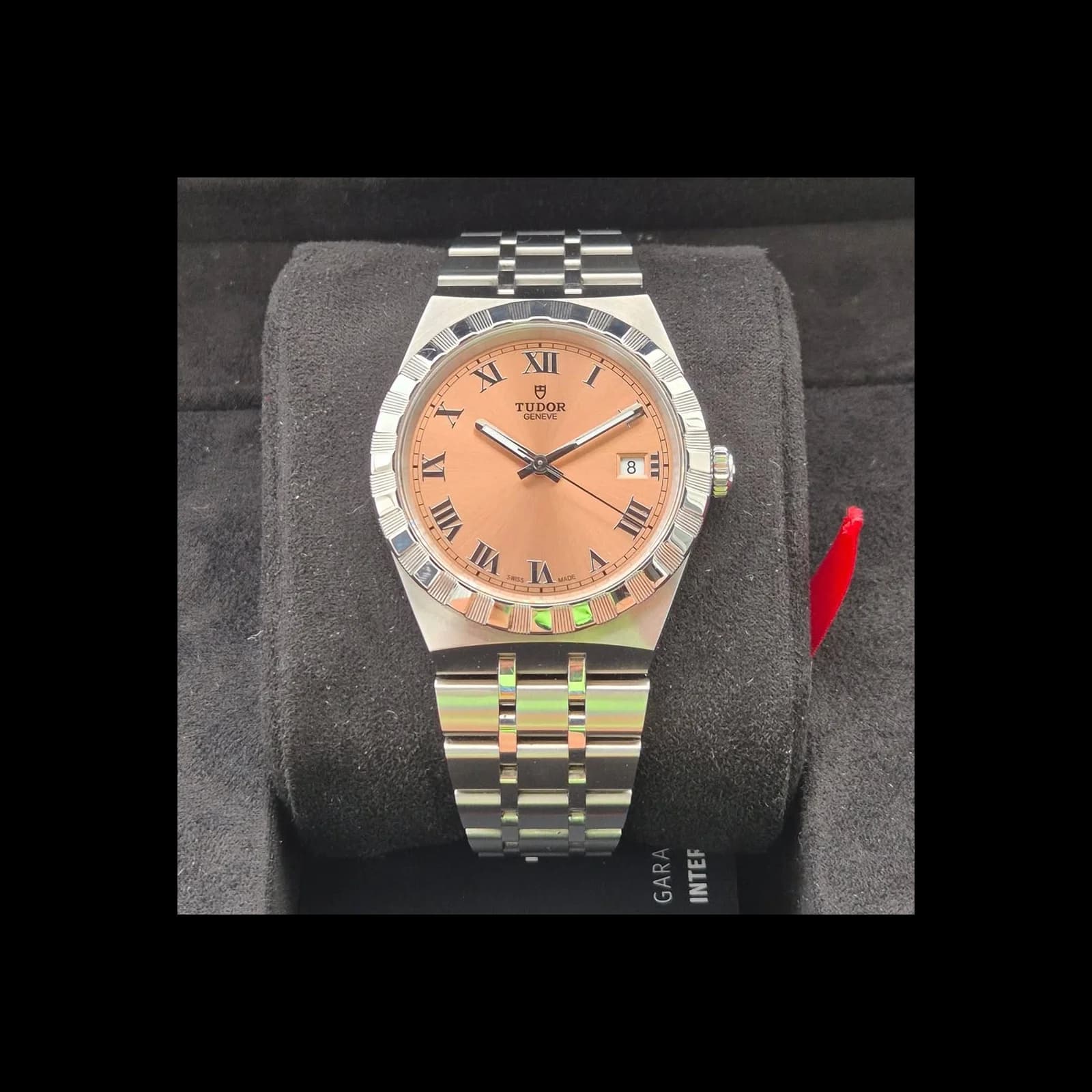 Thumb Royal Date 38 Stainless Steel / Salmon - Roman