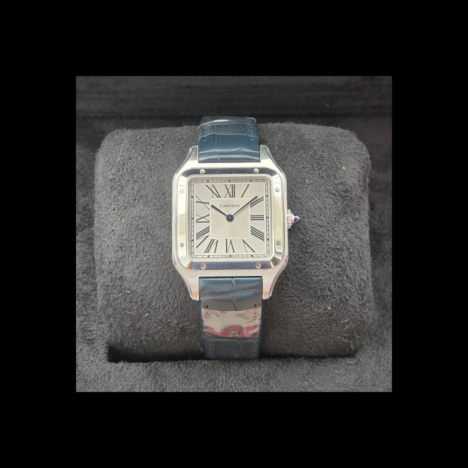 Thumb Santos Dumont Large / Blue Alligator Strap