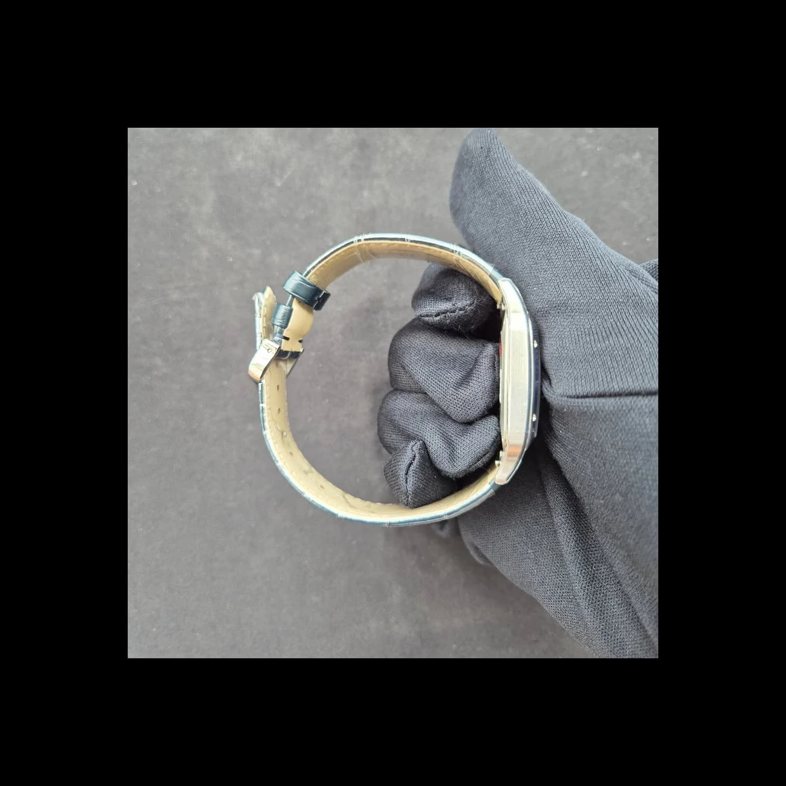 Thumb Santos Dumont Large / Blue Alligator Strap