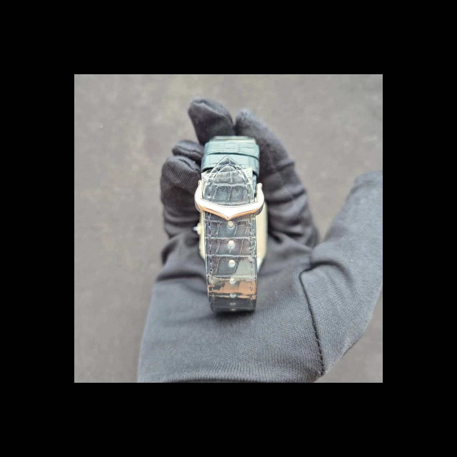 Thumb Santos Dumont Large / Blue Alligator Strap