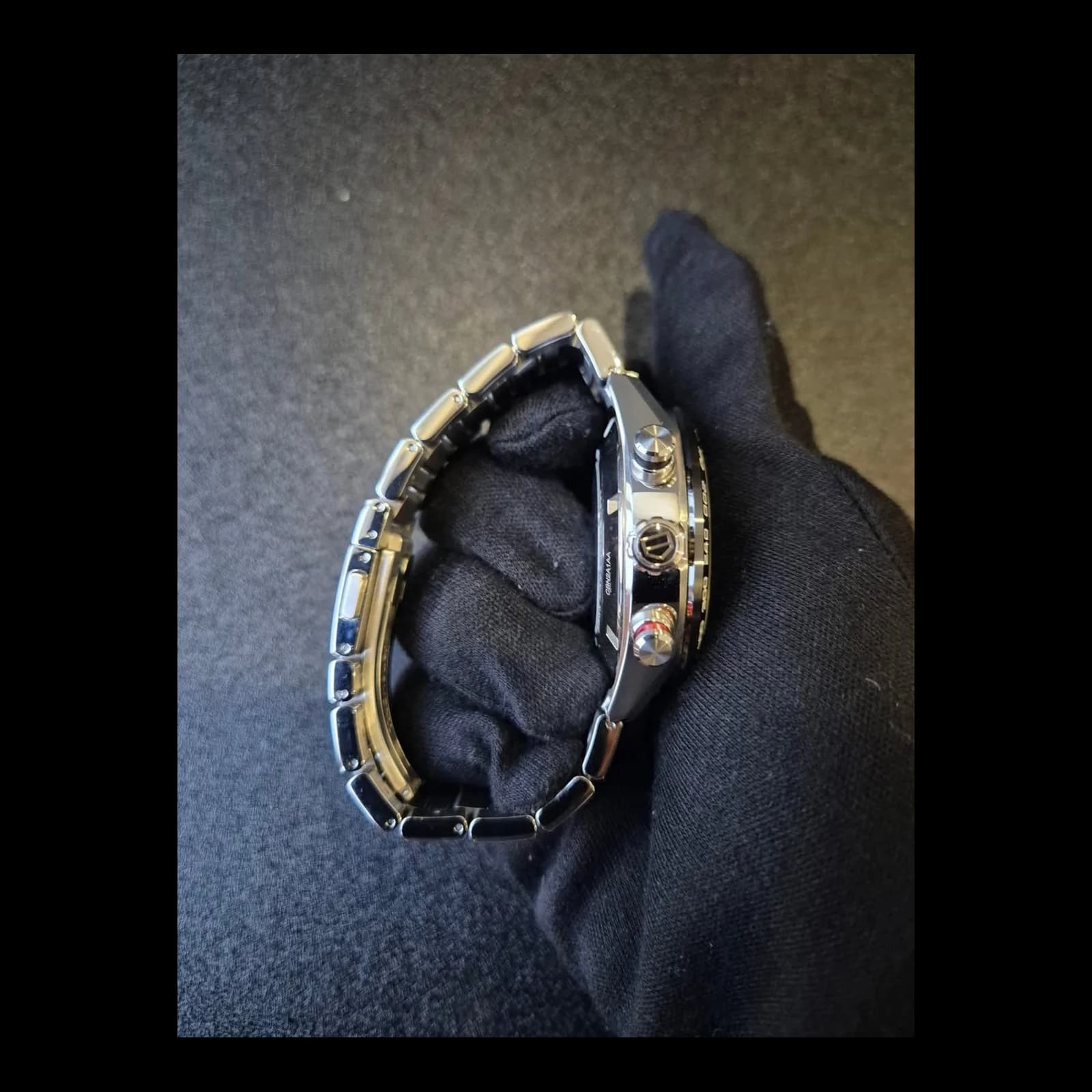 Thumb Carrera Calibre 16 44 Stainless Steel / Black / Bracelet
