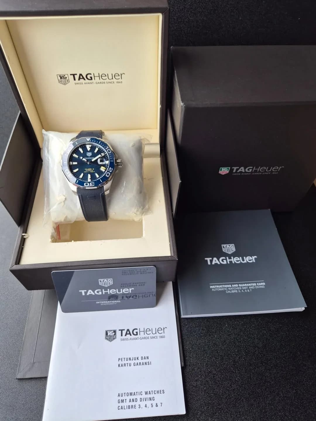 Thumb Aquaracer 300M Calibre 5 43 Stainless Steel / Blue / Steel