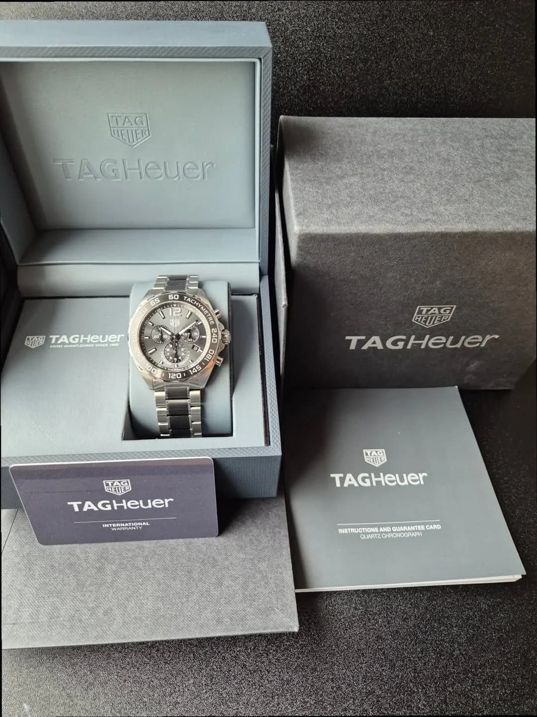 Thumb Formula 1 Chronograph Quartz 43 Stainless Steel / Black