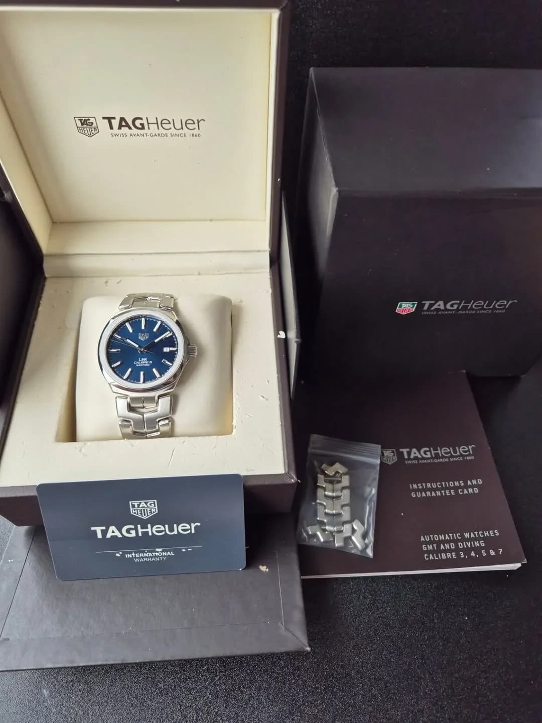Thumb Link Calibre 5 41 Stainless Steel / Blue / Bracelet