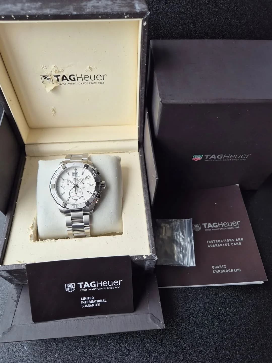 Thumb Aquaracer 300M Quartz Chronograph 43 Stainless Steel / Silver / Bracelet