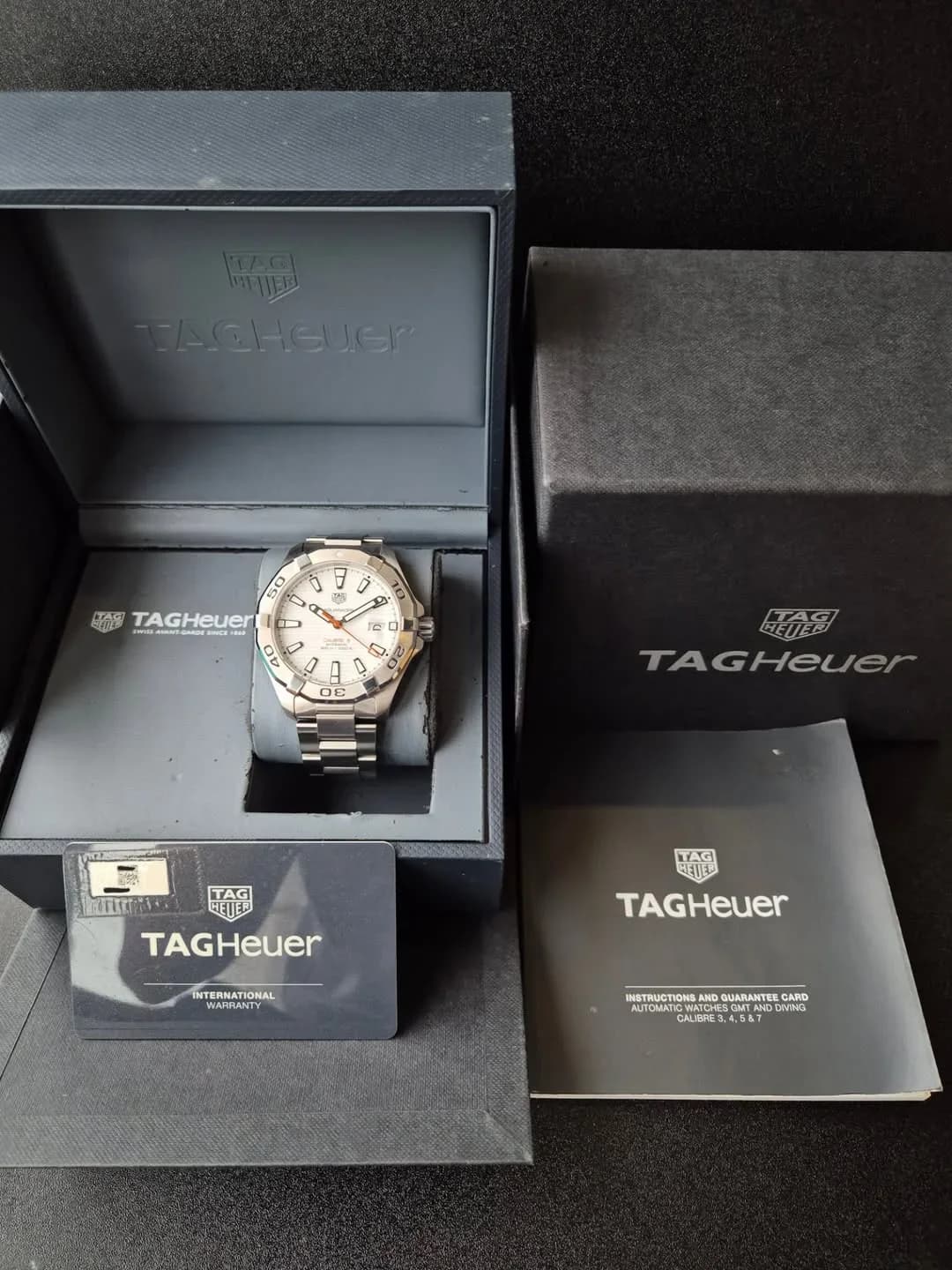 Thumb Aquracer 300M Calibre 5 43 Stainless Steel / White / Bracelet
