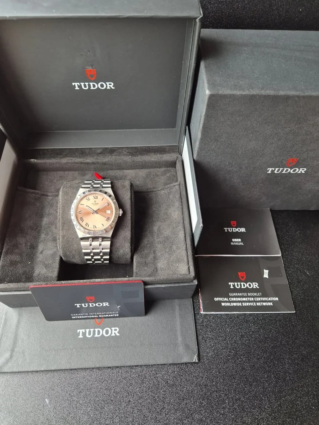 Thumb Royal Date 38 Stainless Steel / Salmon - Roman