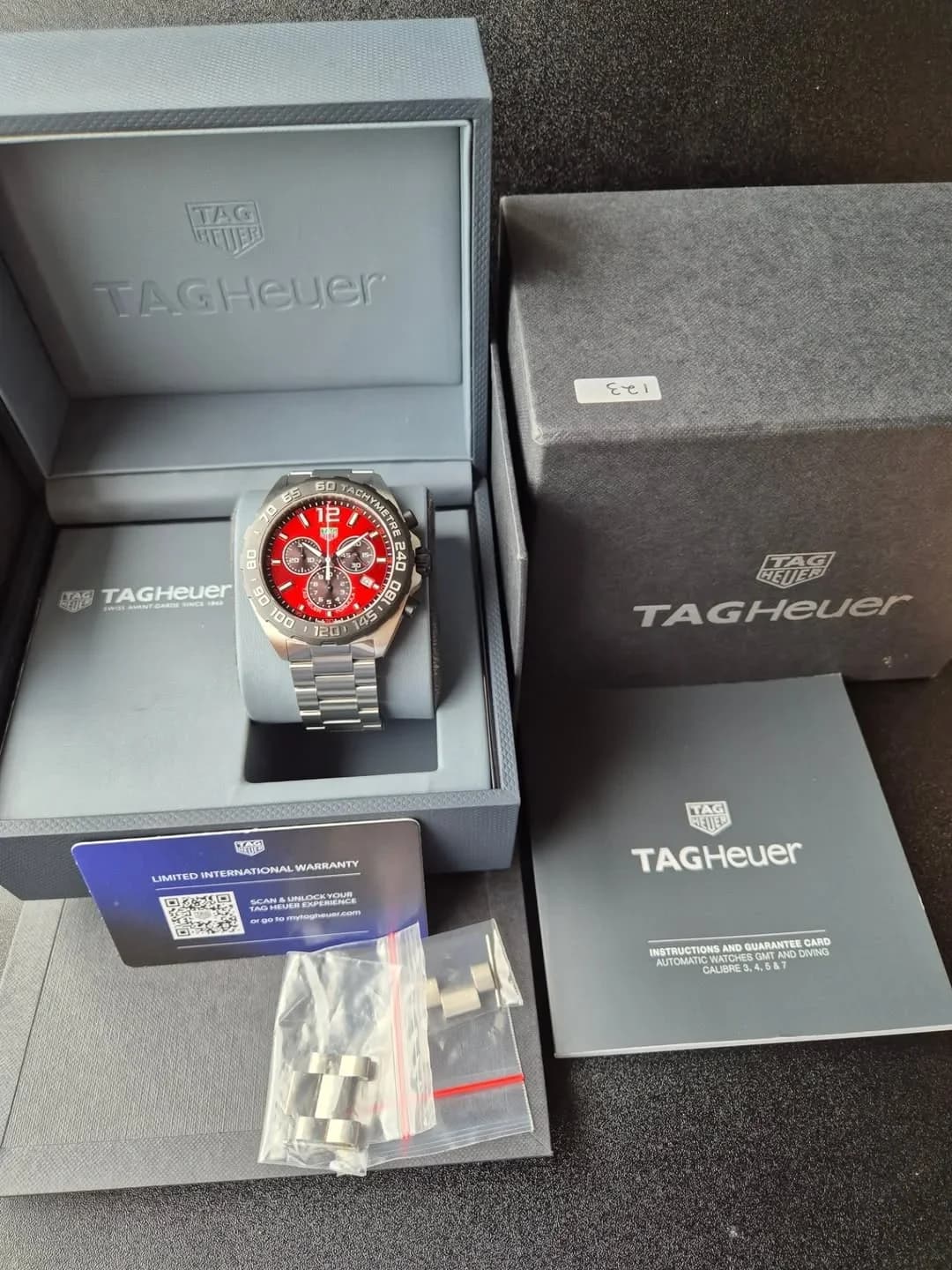 Thumb Formula 1 Quartz Chronograph Stainless Steel / Red
