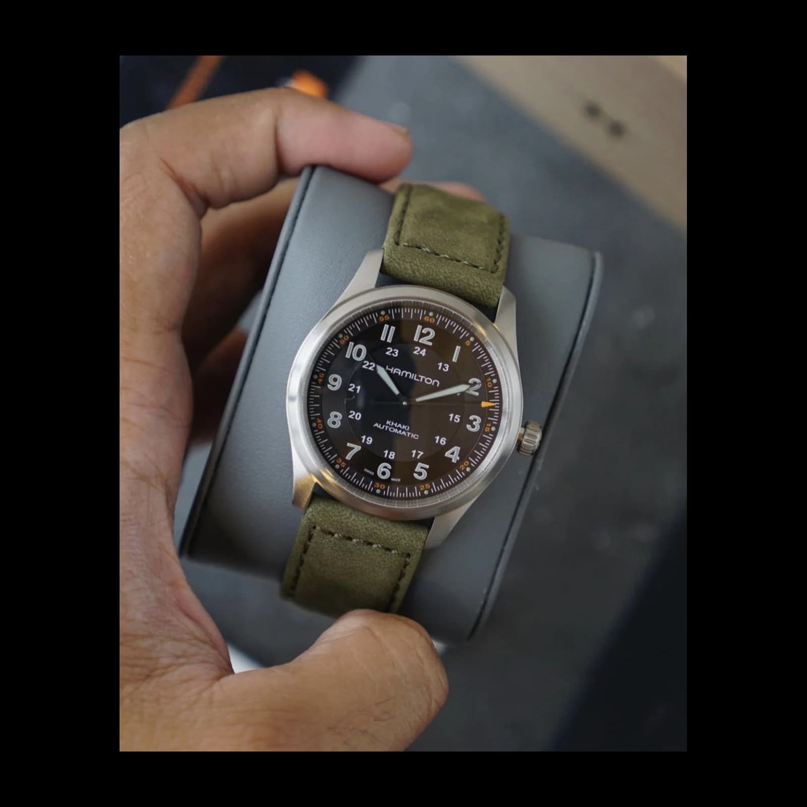 Thumb Khaki Field Titanium Auto 38 / Black