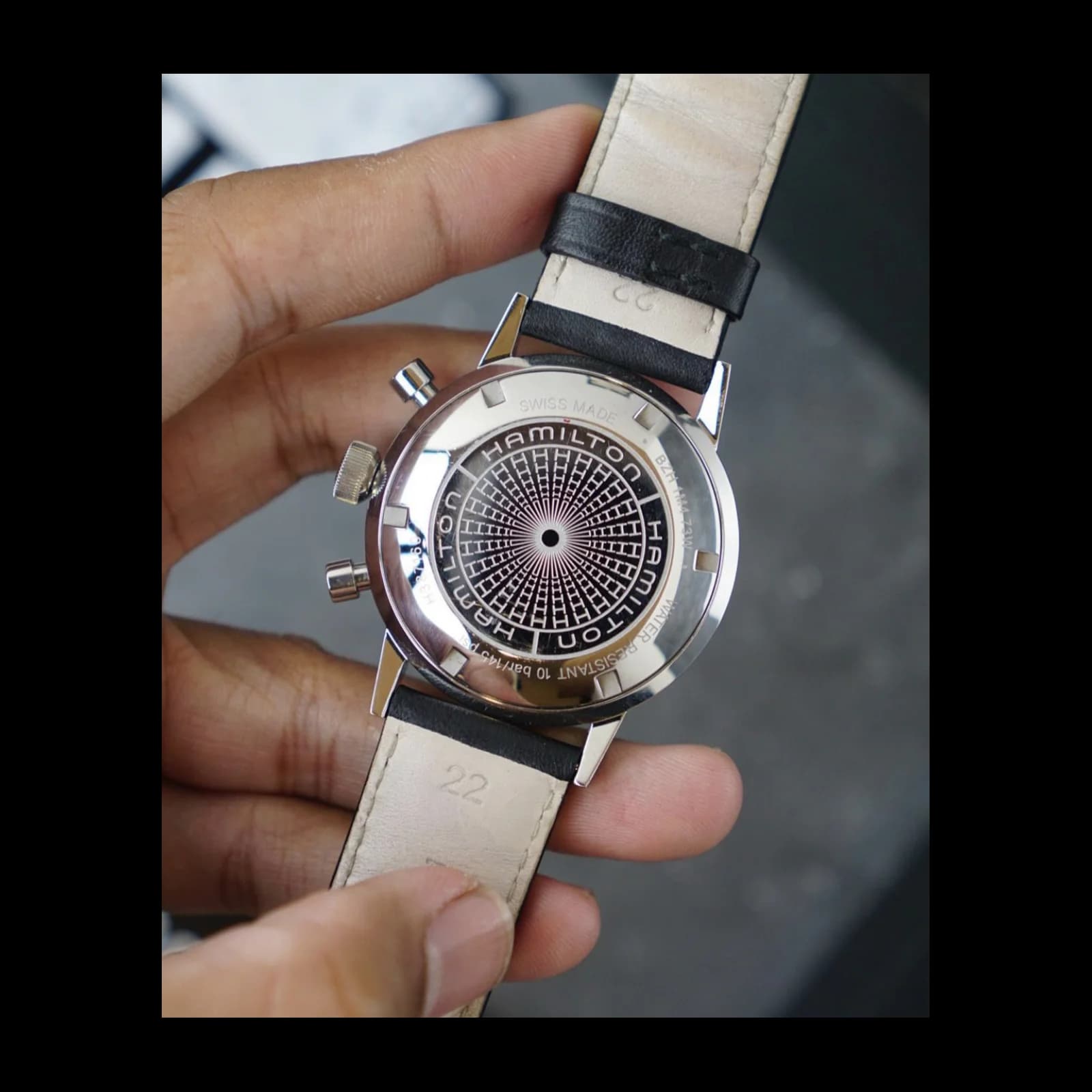 Thumb Intra-Matic 68 Auto Chrono Stainless Steel / Black / Strap