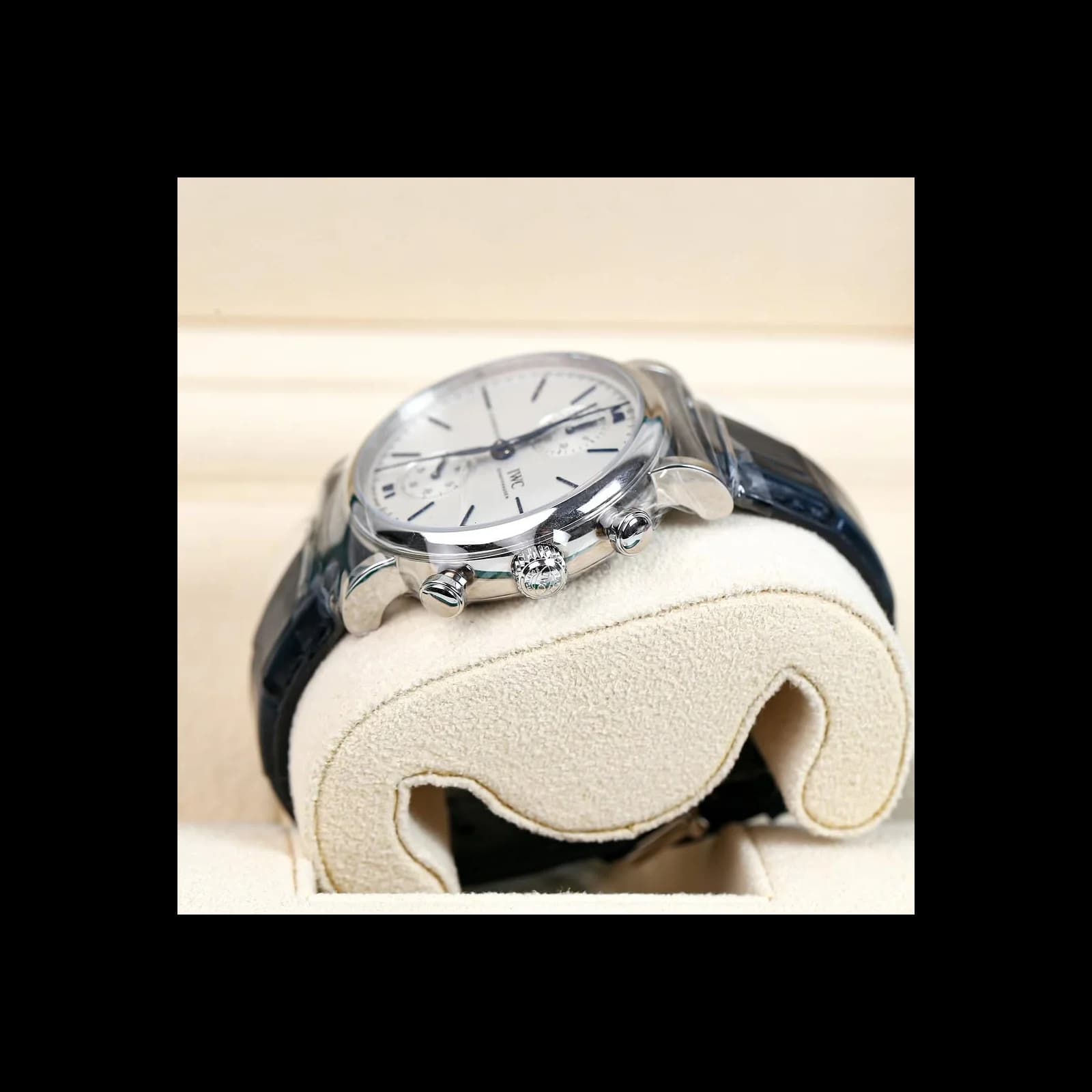 Thumb Portofino Chronograph 39 Stainless Steel / Silver - Blue
