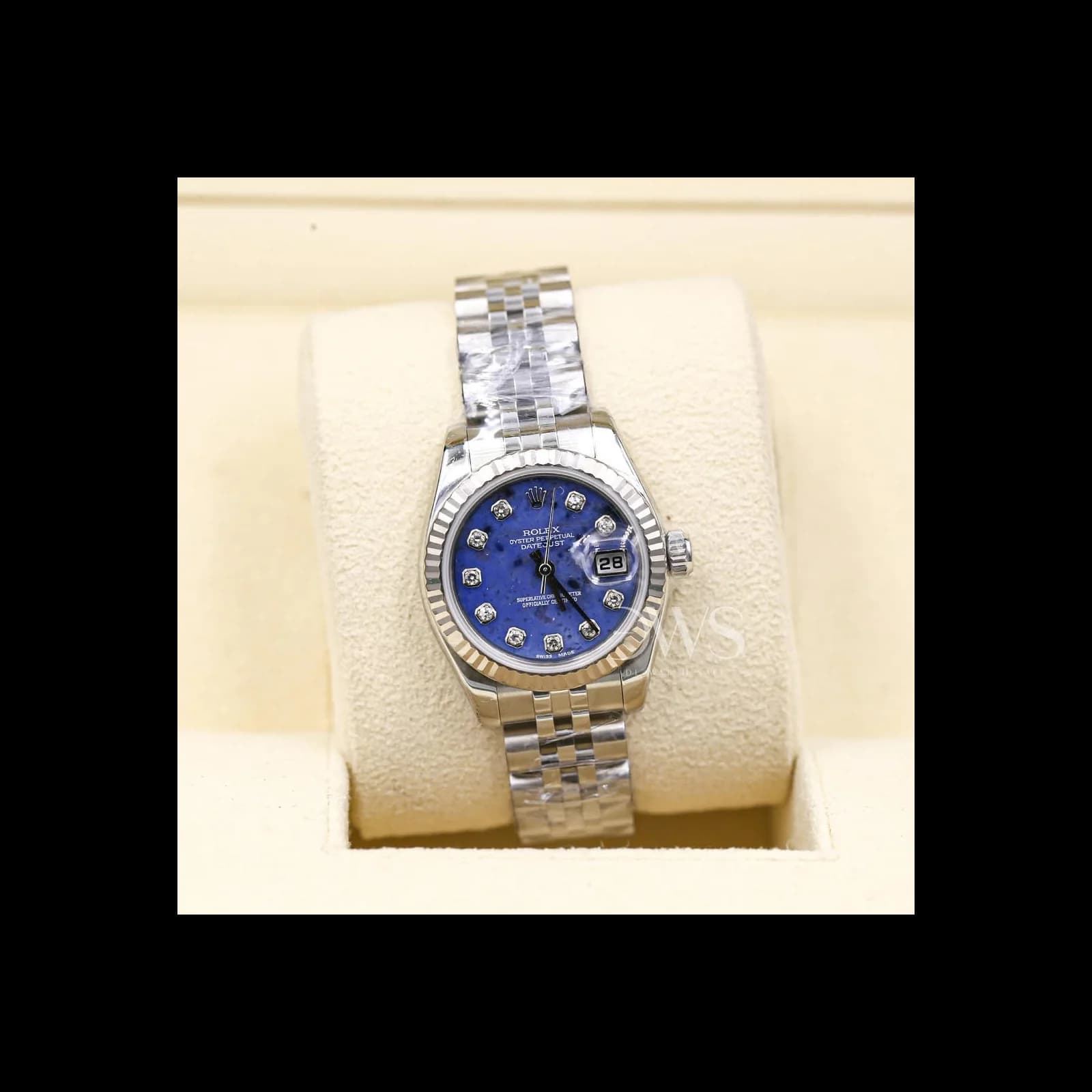 Thumb Lady-Datejust 26 Fluted Blue Diamonds Jubilee