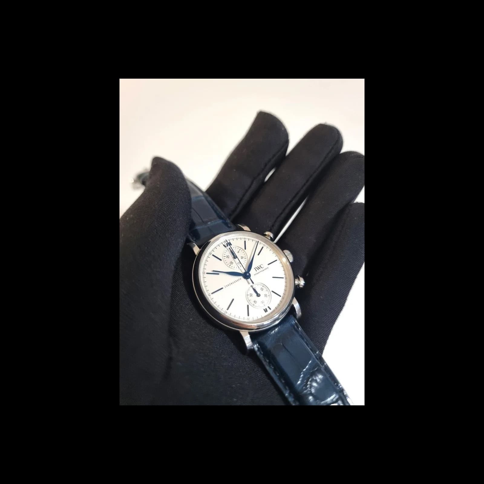 Thumb Portofino Chronograph 39 Stainless Steel / Silver - Blue
