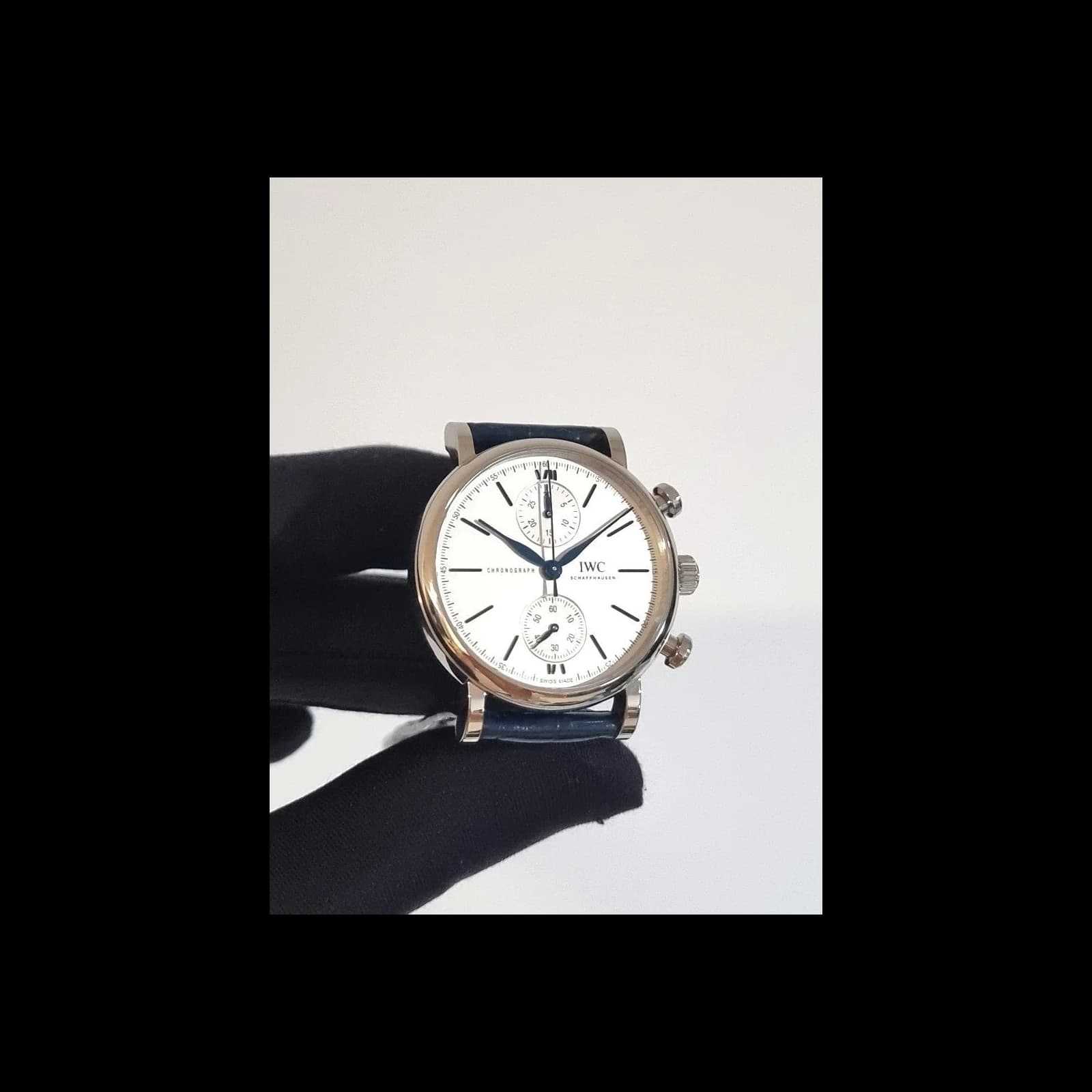 Thumb Portofino Chronograph 39 Stainless Steel / Silver - Blue