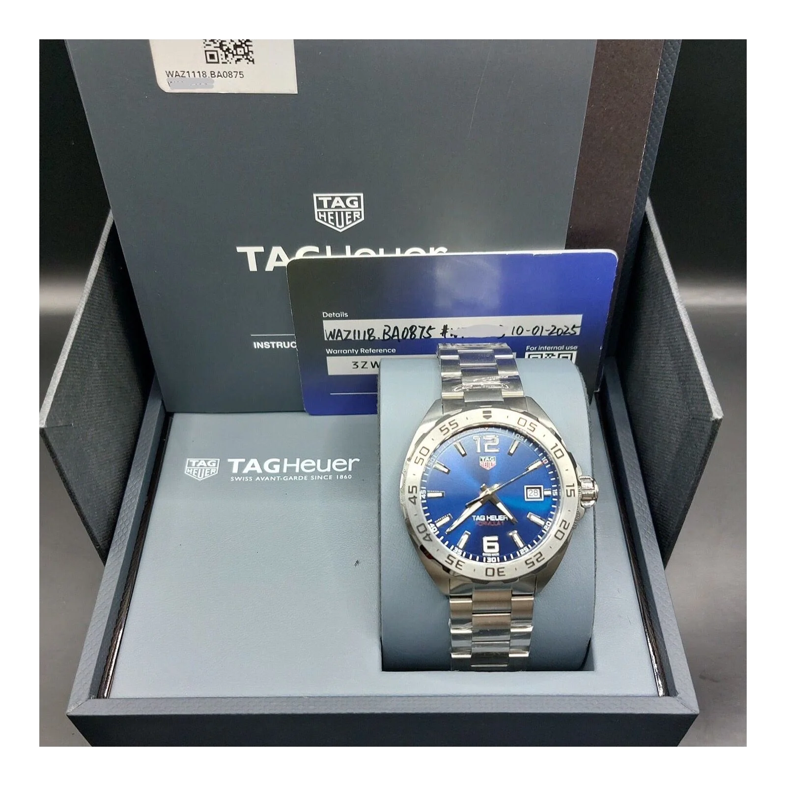 Thumb Formula 1 Quartz 41 Stainless Steel / Blue / Bracelet