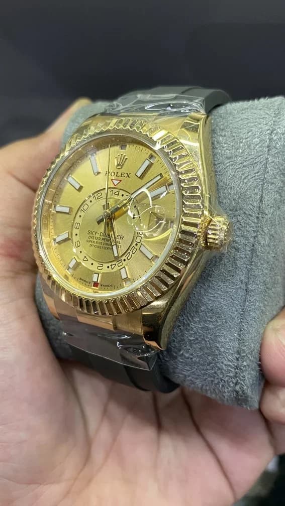 Thumb Sky-Dweller Yellow Gold / Champagne / OysterFlex