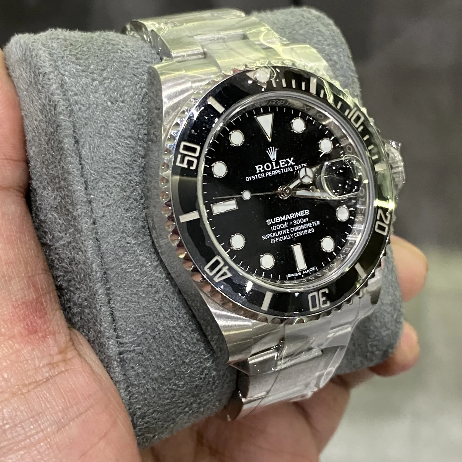 Thumb Submariner Date Stainless Steel / Black / Cerachom