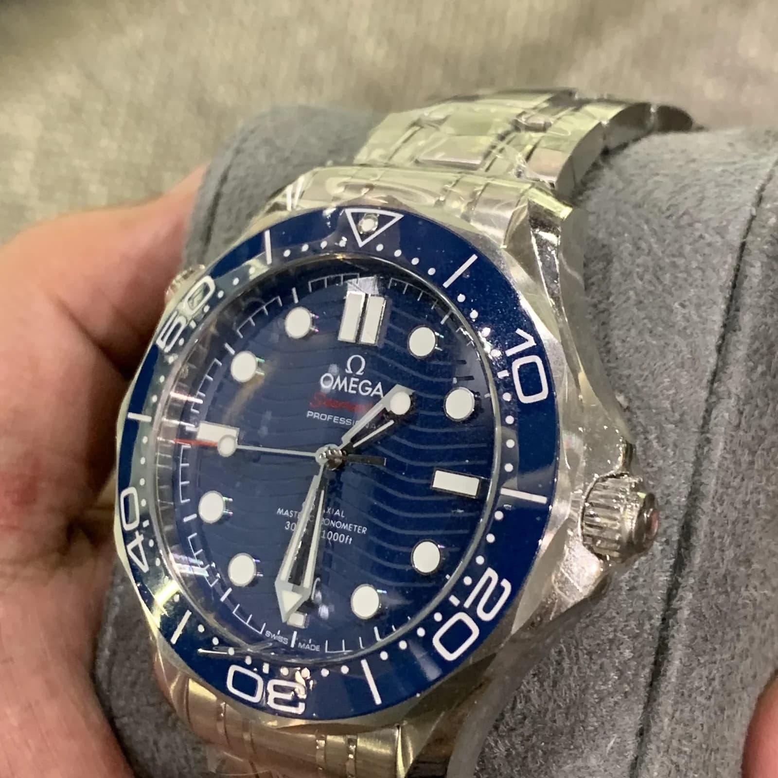 Thumb Seamaster Diver 300M Master Co-Axial 42 Stainless Steel / Blue / Bracelet
