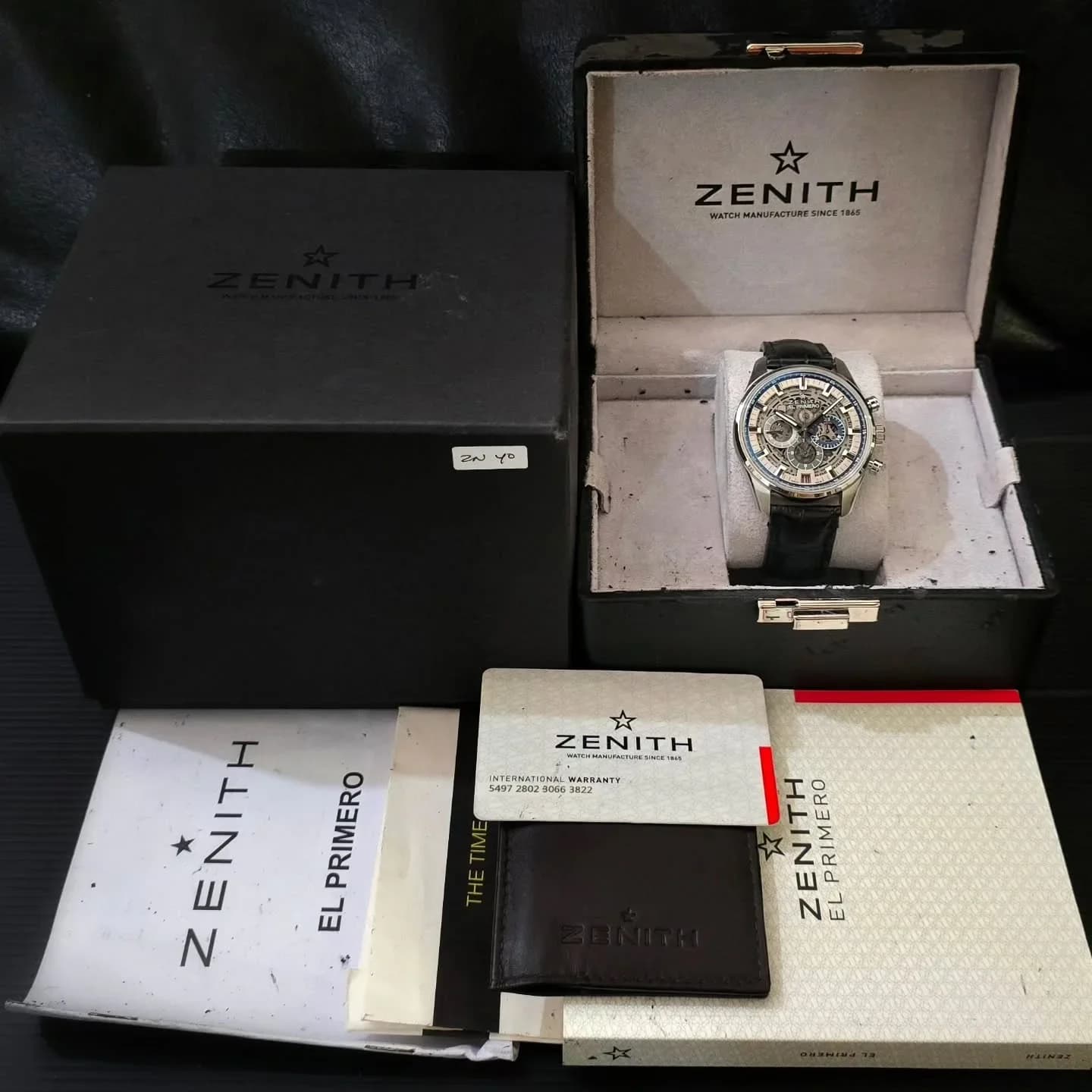 Thumb El Primero Chronomaster Full Open 42 Stainless Steel / Alligator