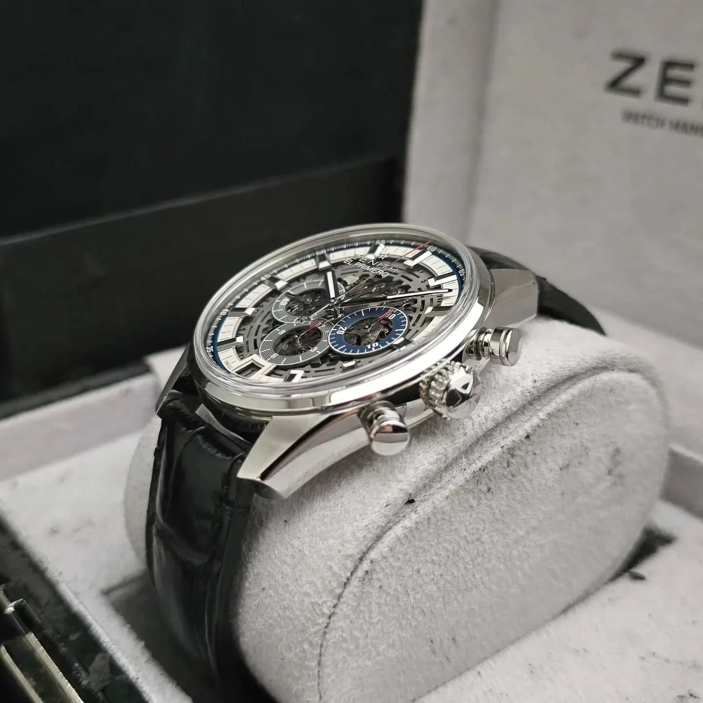 Thumb El Primero Chronomaster Full Open 42 Stainless Steel / Alligator