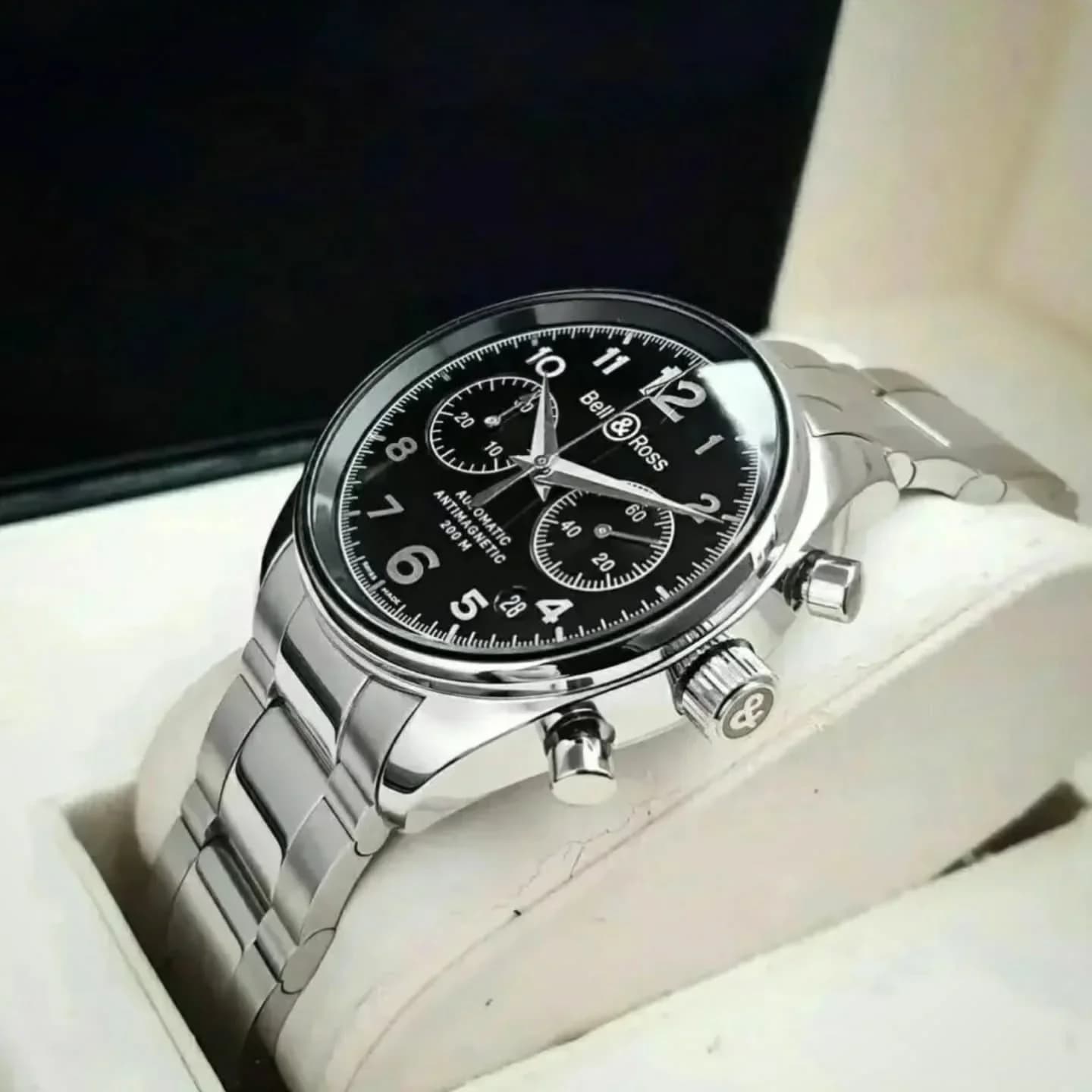 Thumb BR 126 Officer Black Chronograph