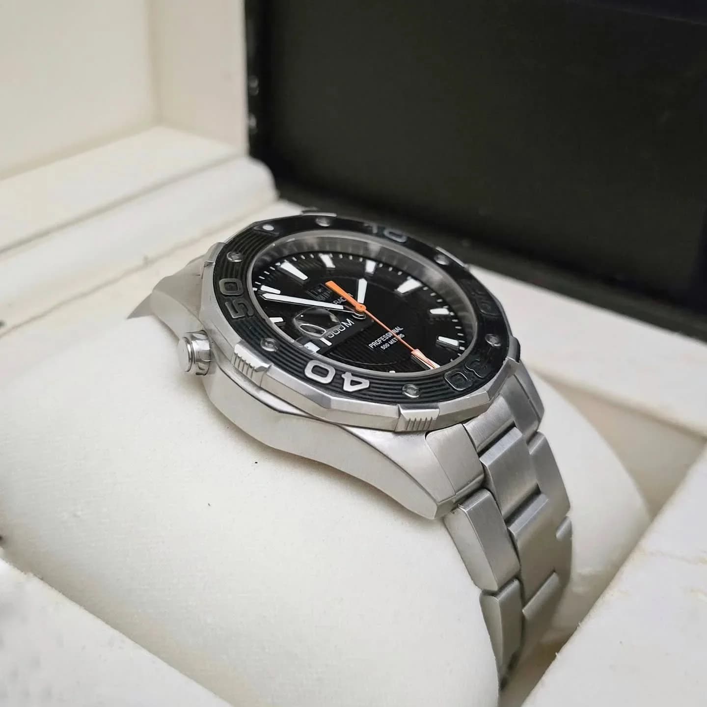 Thumb Aquaracer 500M Quartz 43 Stainless Steel / Black / Bracelet