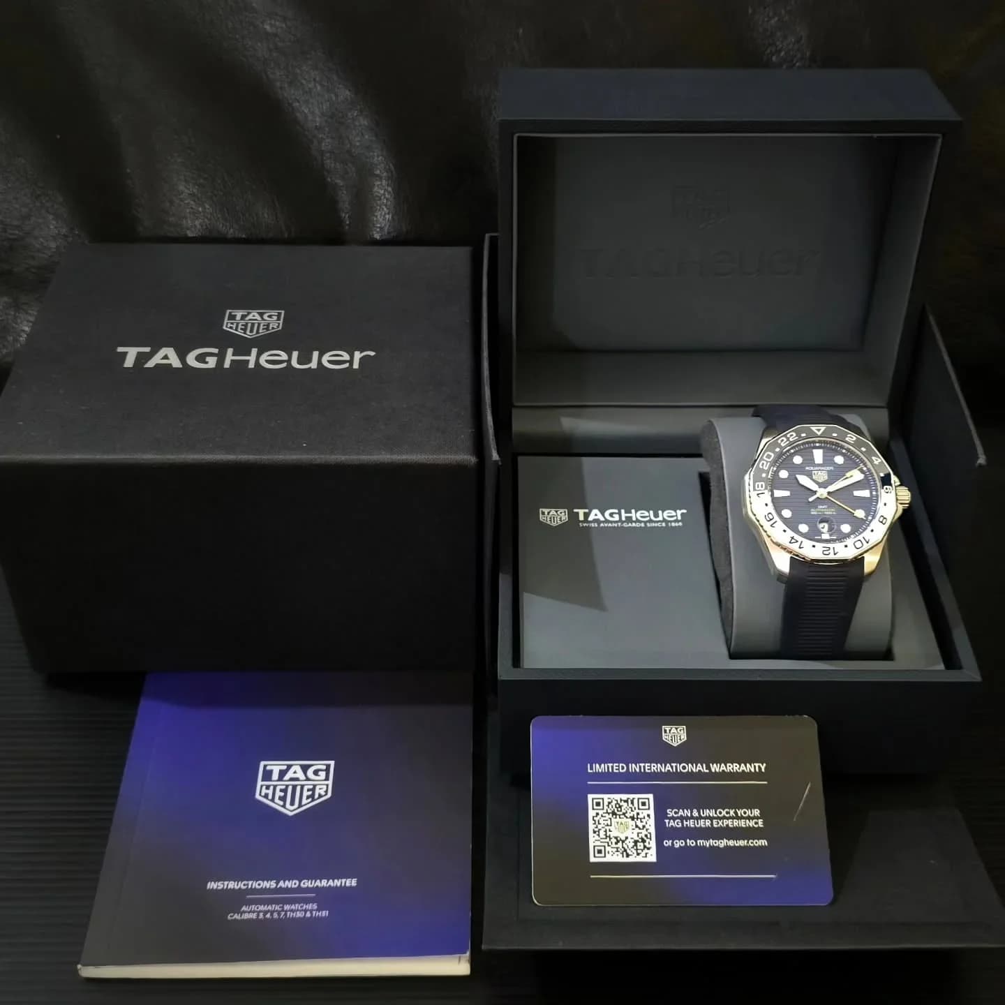 Thumb Aquaracer Professional 300 GMT Stainless Steel / Blue / Rubber