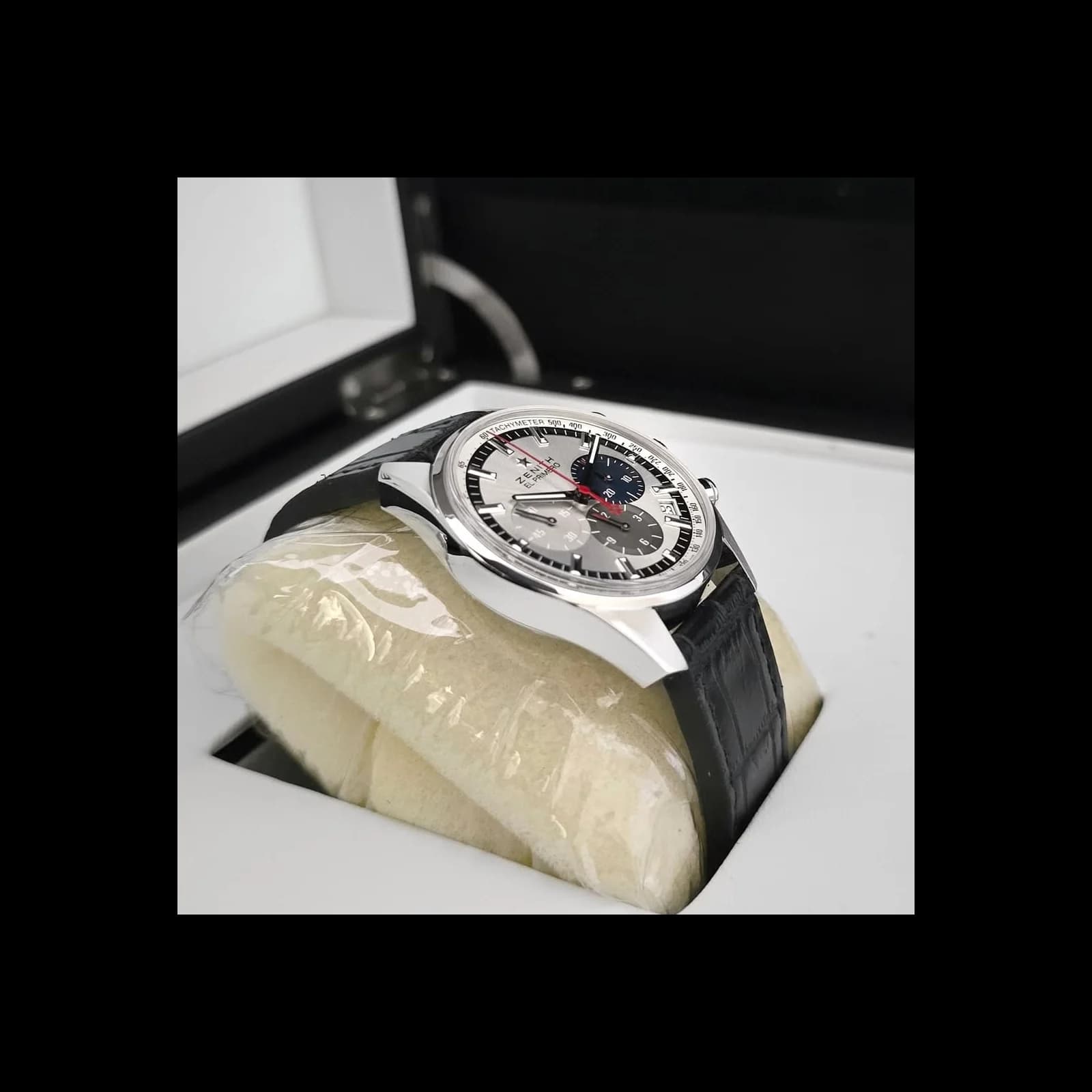 Thumb El Primero Chronomaster 38 Stainless Steel / Silver / Alligator