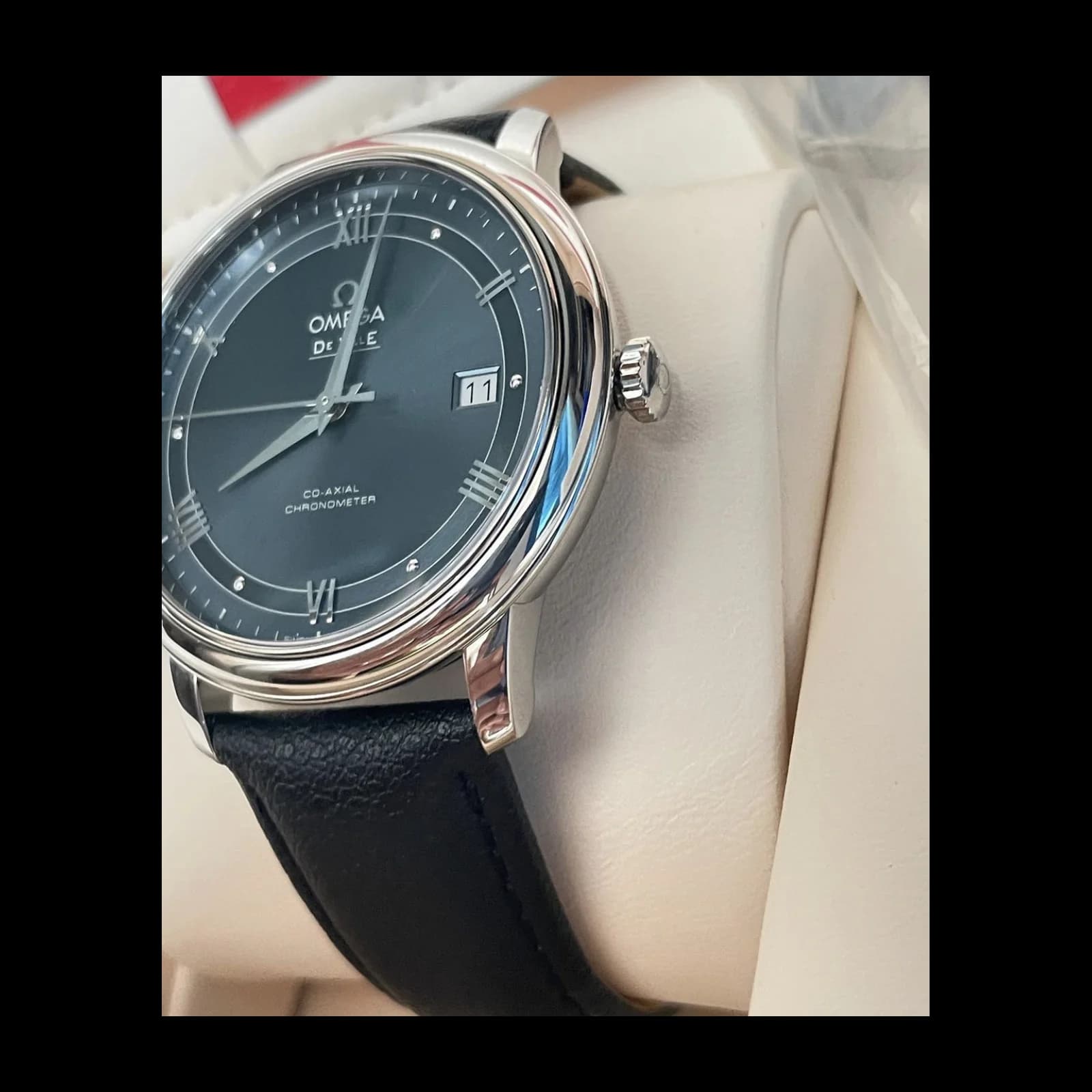 Thumb De Ville Prestige Co-Axial 39.5 Stainless Steel / Vintage Blue