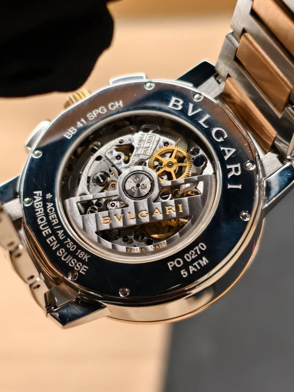 Thumb Chronograph Automatic Stainless Steel - Gold / Black