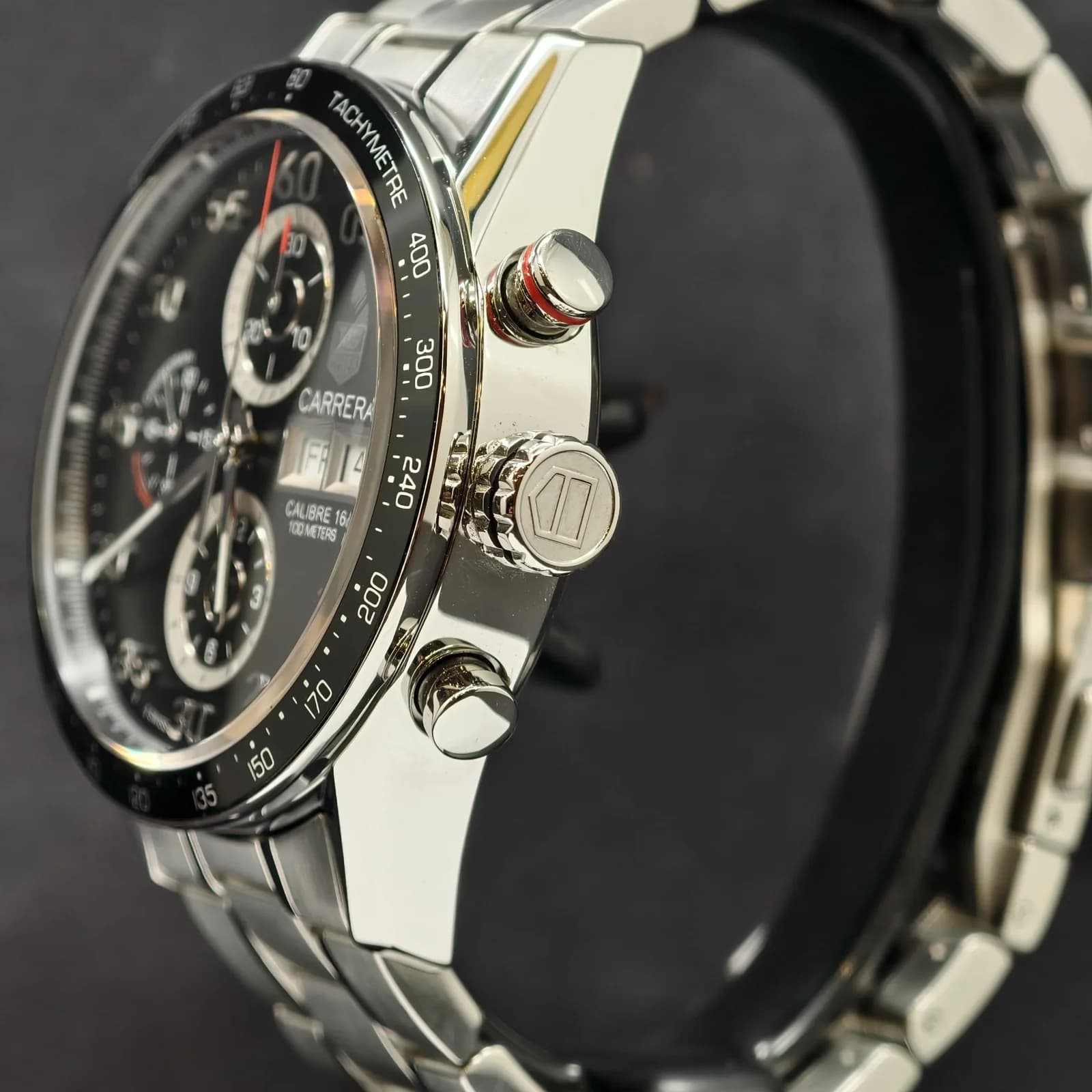 Thumb Carrera Calibre 16 Day Date 43 Stainless Steel / Black / Bracelet