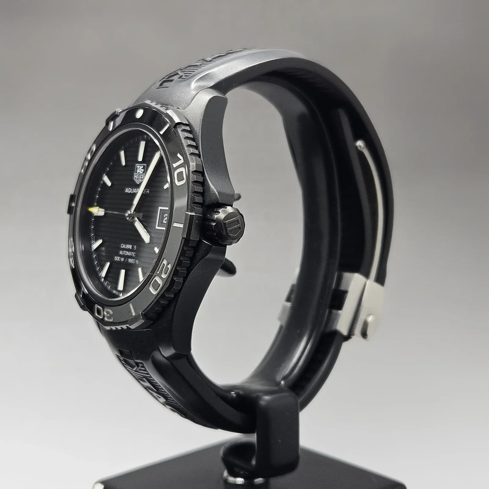 Thumb Aquaracer 500M Calibre 5 41 Titanium PVD / Black / Rubber