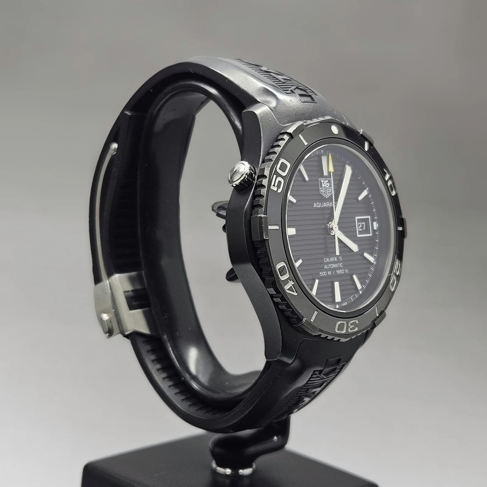 Thumb Aquaracer 500M Calibre 5 41 Titanium PVD / Black / Rubber