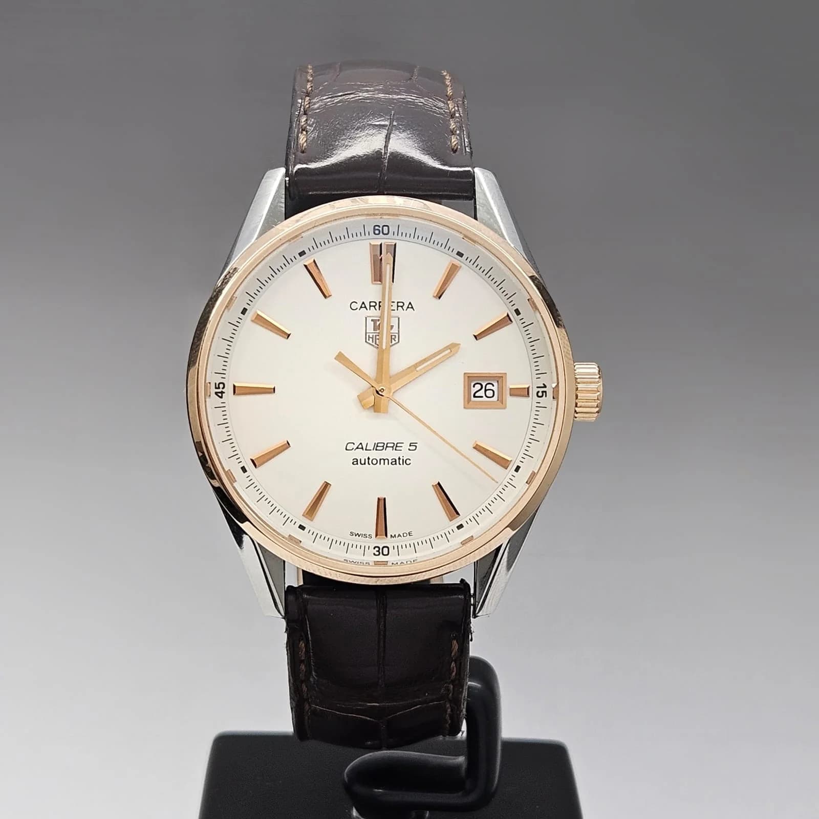 Thumb Carrera Calibre 5 39 Stainless Steel / Rose Gold / Silver / Alligator