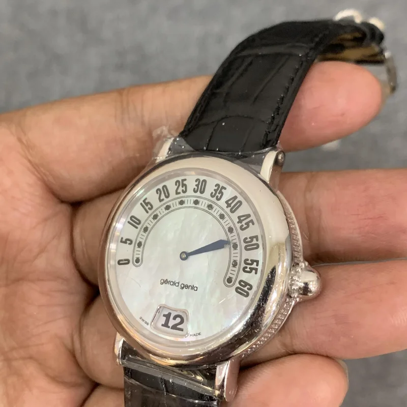 Retrograde Jumping Hour 18K White Gold