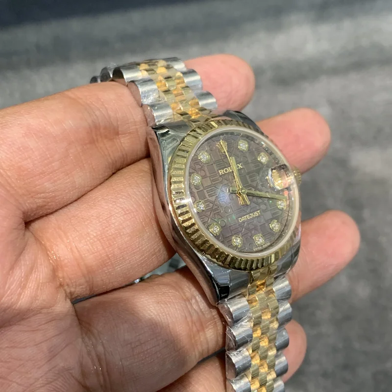 Thumb Datejust 36 Rolesor Everose Fluted / Jubilee / Pink Computer