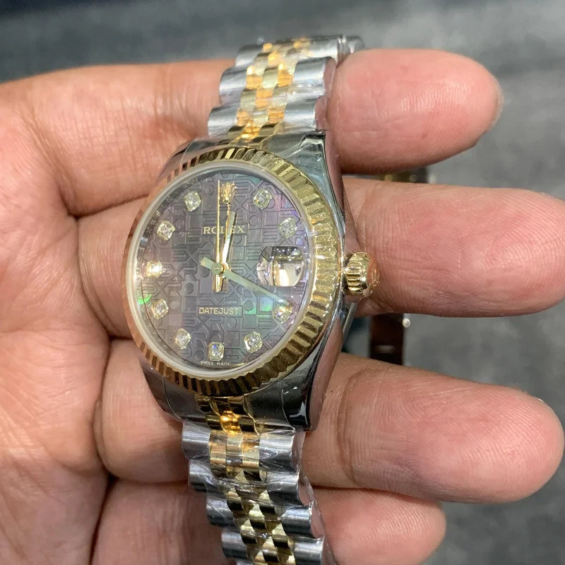 Thumb Datejust 36 Rolesor Everose Fluted / Jubilee / Pink Computer