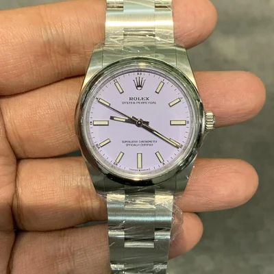 Oyster Perpetual 34 Stainless Steel / Lavender