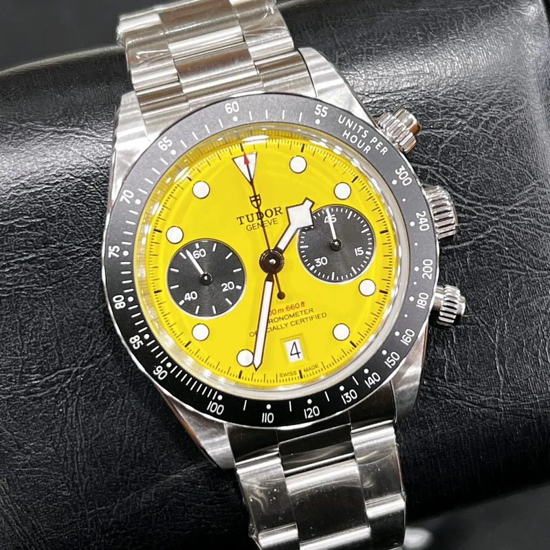 Black Bay Chrono 39 Bumblebee Stainless Steel / Yellow / Bracelet