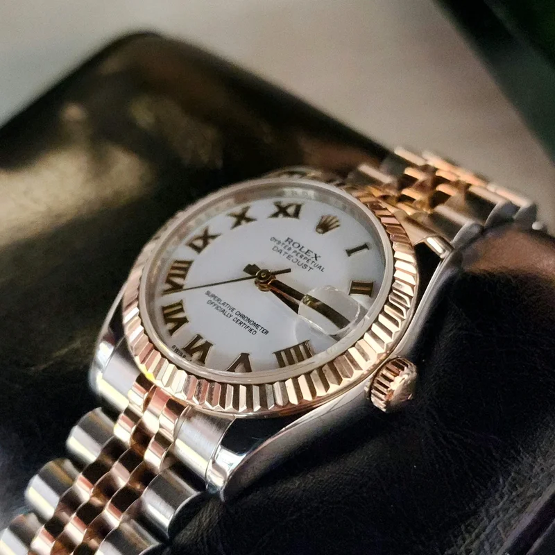 Thumb Datejust 31 Rolesor Everose Fluted / Jubilee / White Roman