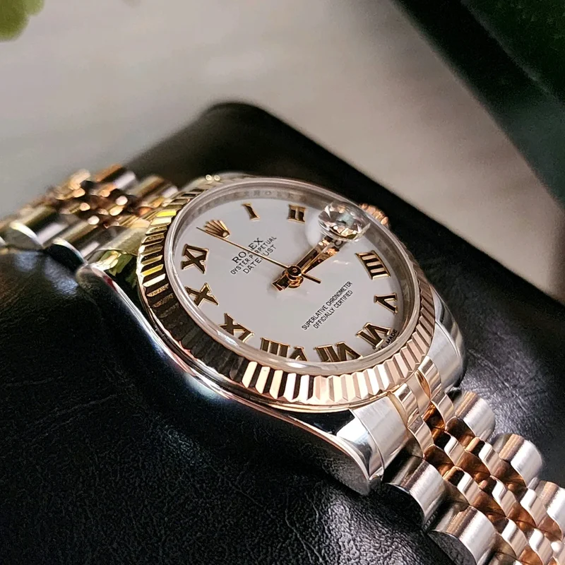 Thumb Datejust 31 Rolesor Everose Fluted / Jubilee / White Roman